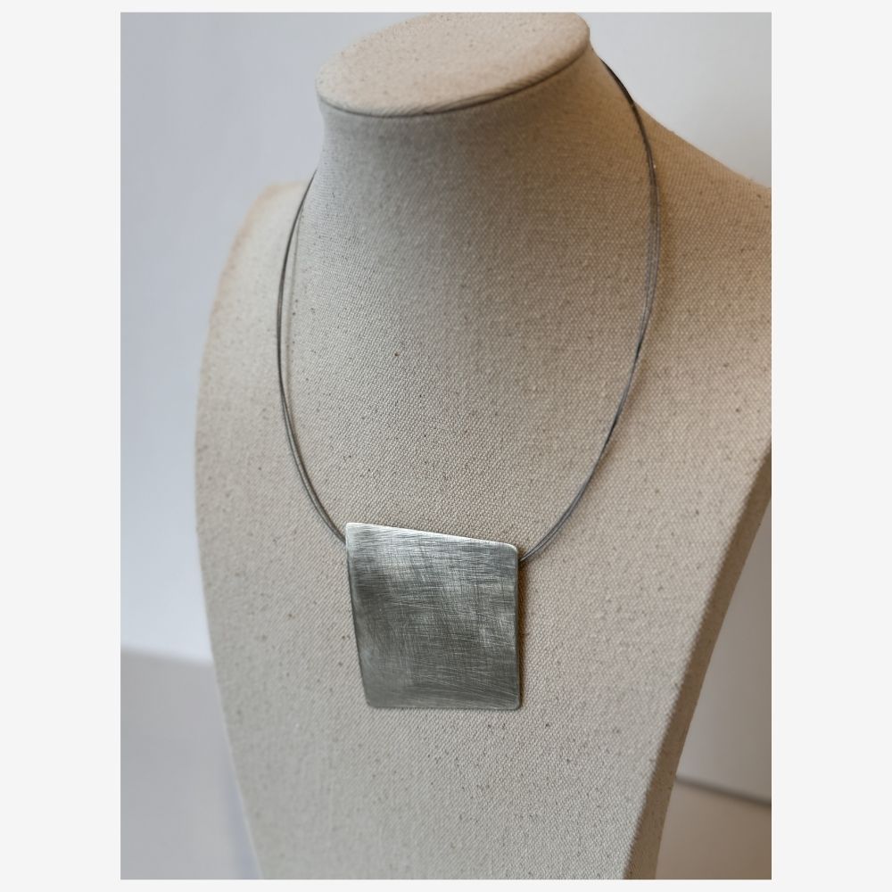Geometric Block Necklace