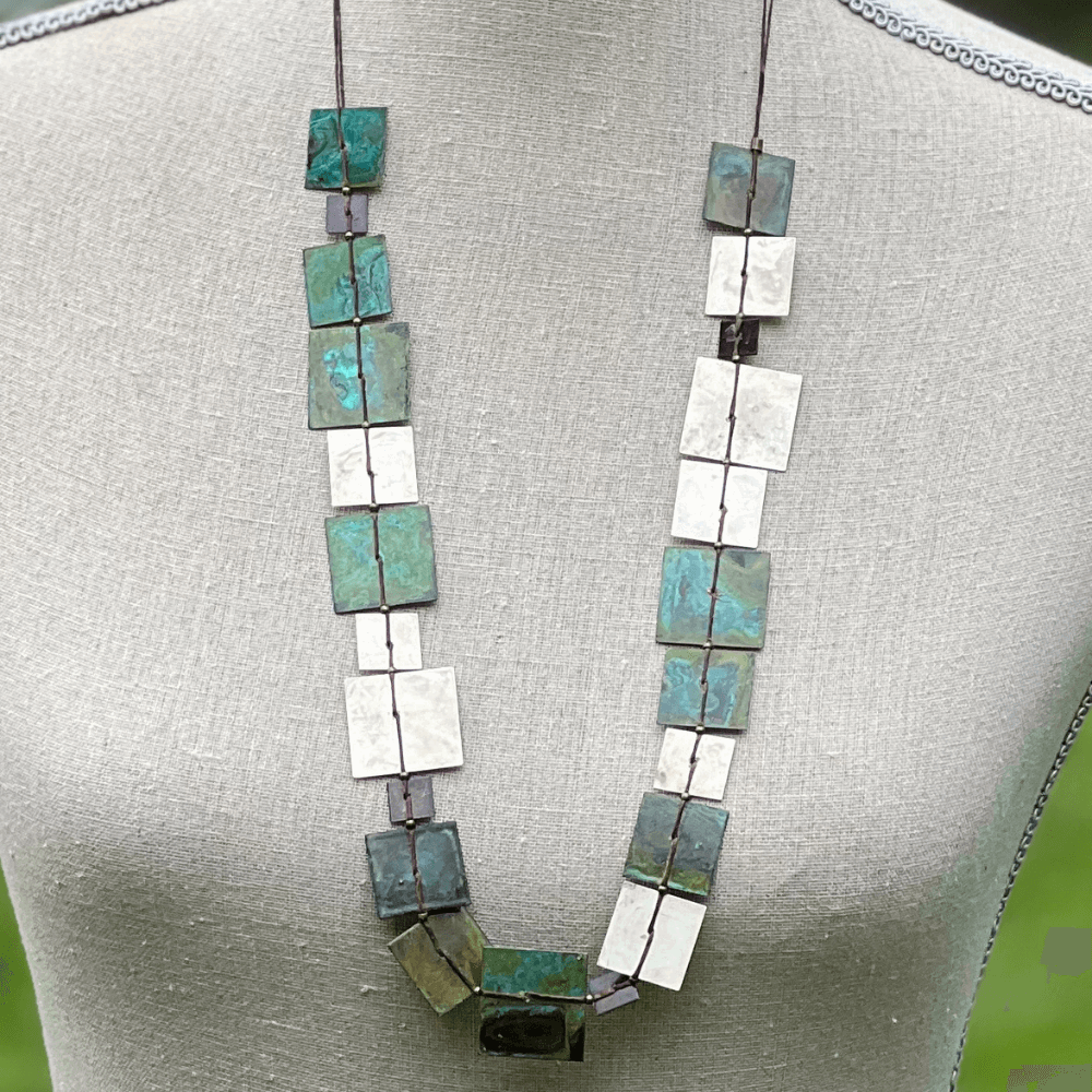 Green Square Necklace